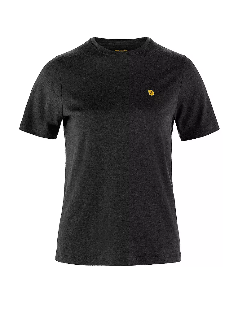 FJÄLLRÄVEN | Damen T-Shirt Bergtagen Merino 190 | schwarz