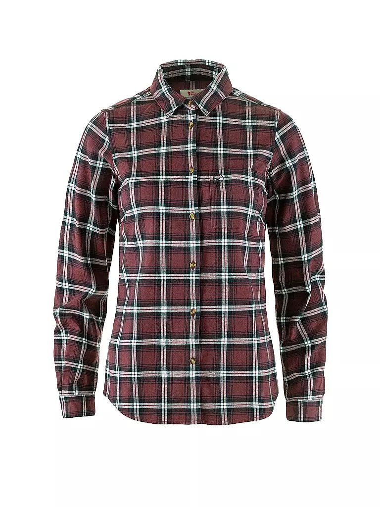 FJÄLLRÄVEN | Damen Wanderbluse Oevik Flannel | dunkelblau