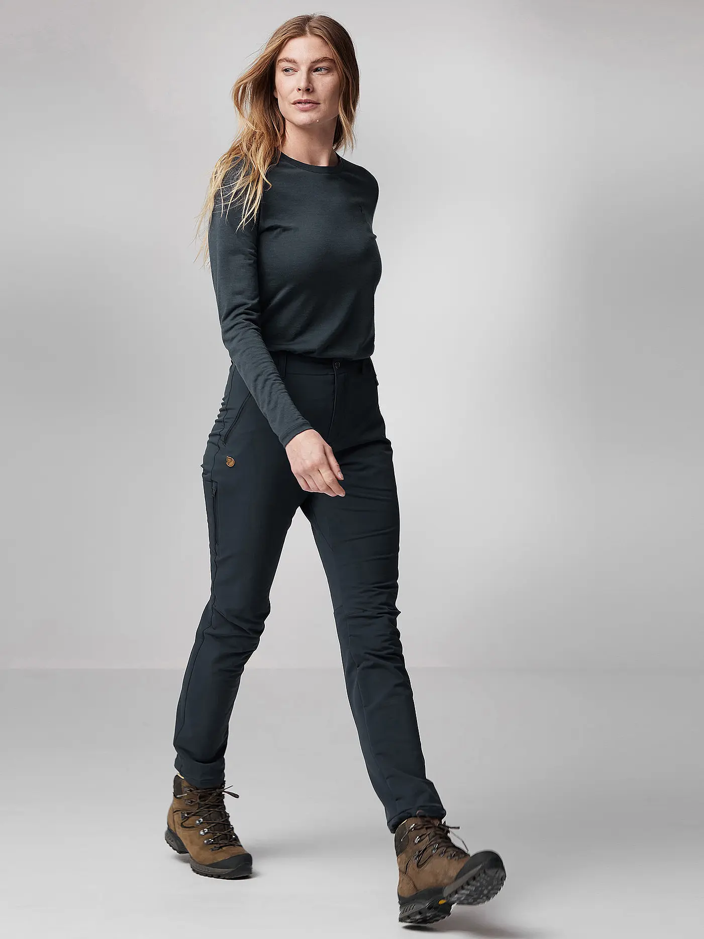 FJÄLLRÄVEN | Damen Wanderhose Abisko Winter Regular | dunkelblau
