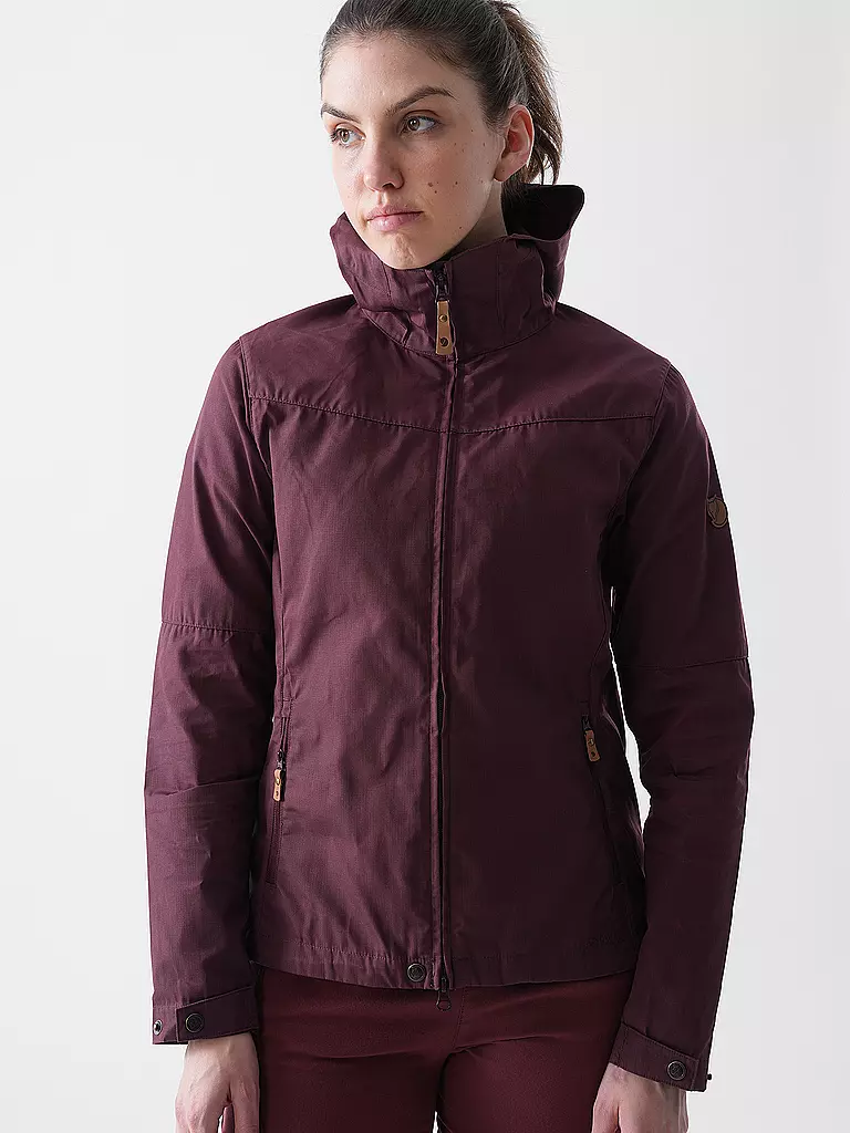 FJÄLLRÄVEN | Damen Wanderjacke Stina G-1000 Hoodie | dunkelrot