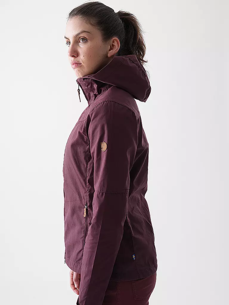 FJÄLLRÄVEN | Damen Wanderjacke Stina G-1000 Hoodie | dunkelrot