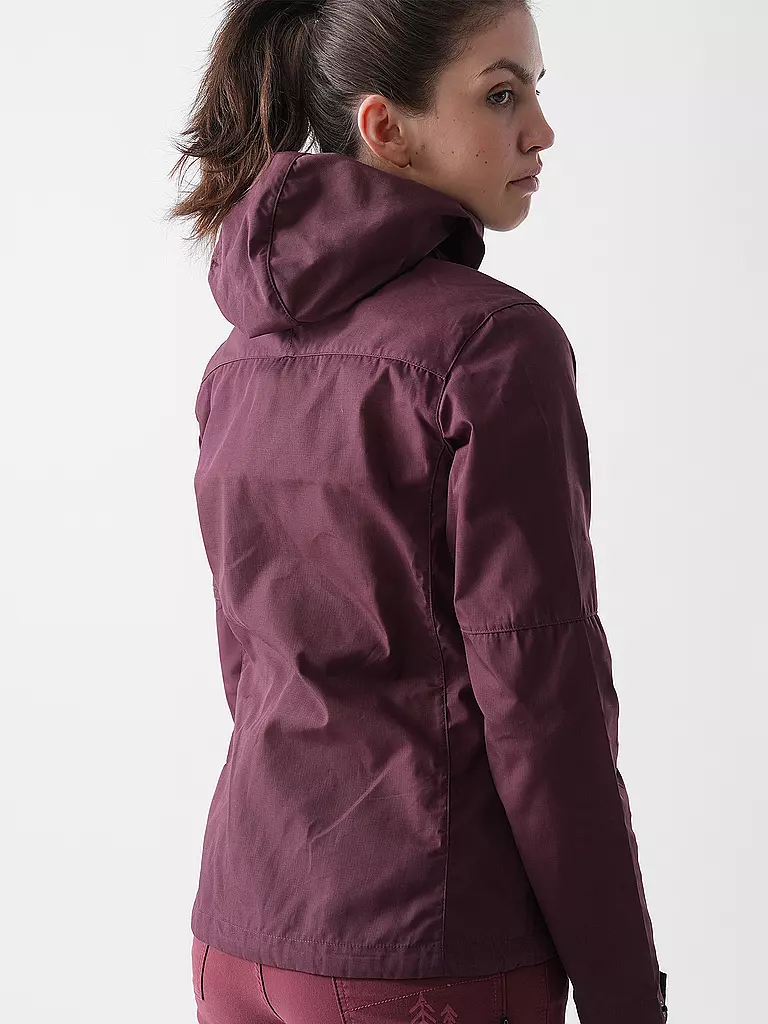 FJÄLLRÄVEN | Damen Wanderjacke Stina G-1000 Hoodie | dunkelrot