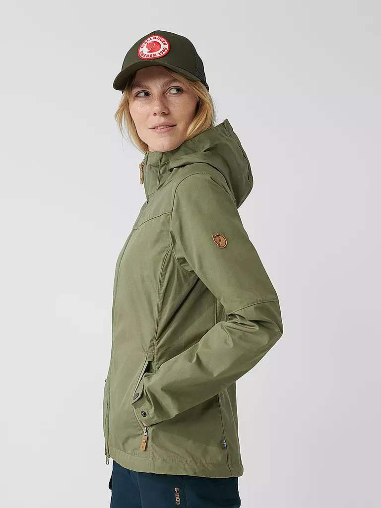 FJÄLLRÄVEN | Damen Wanderjacke Stina G-1000 Hoodie | dunkelrot