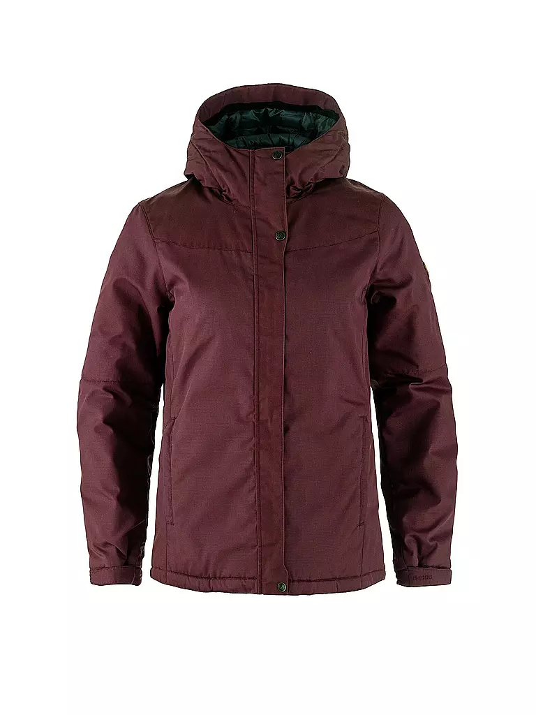 FJÄLLRÄVEN | Damen Winterjacke Stina Padded G1000 Hoodie | dunkelrot