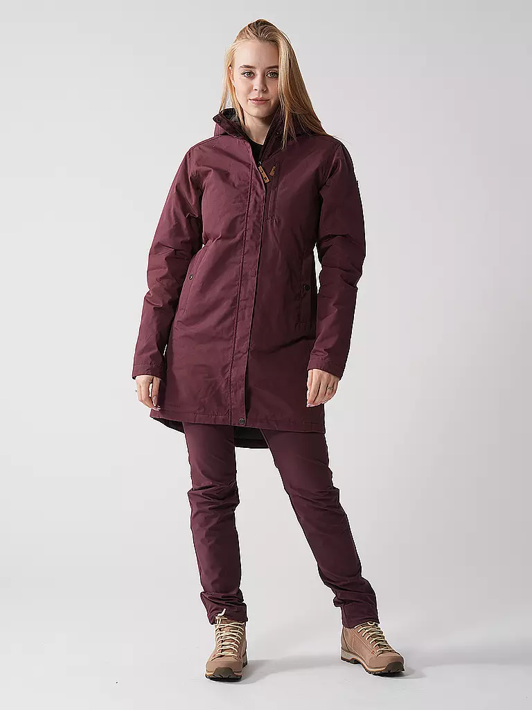 FJÄLLRÄVEN | Damen Winterparka Kiruna | dunkelrot