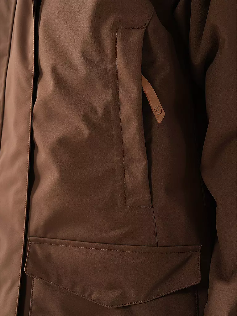 FJÄLLRÄVEN | Damen Winterparka Nuuk Lite Hoodie | braun