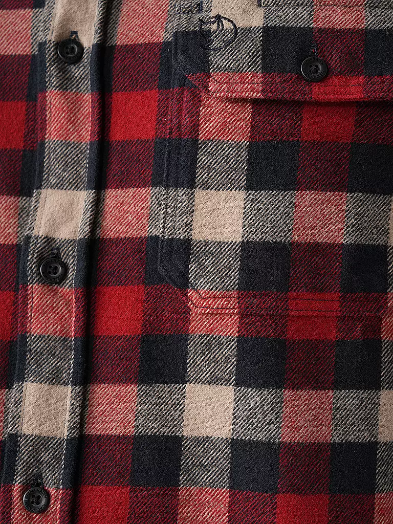 FJÄLLRÄVEN | Herren Flanellhemd Skog | dunkelrot