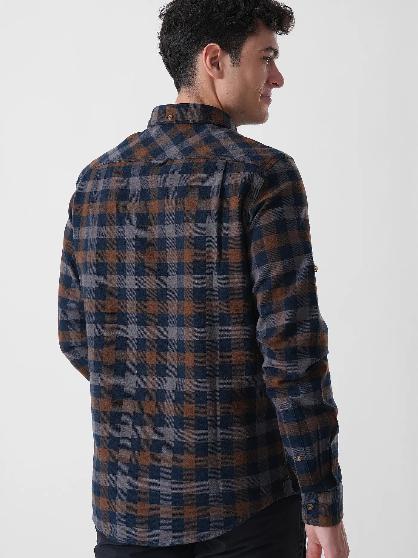 FJÄLLRÄVEN | Herren Flanellhemd Skog | dunkelblau