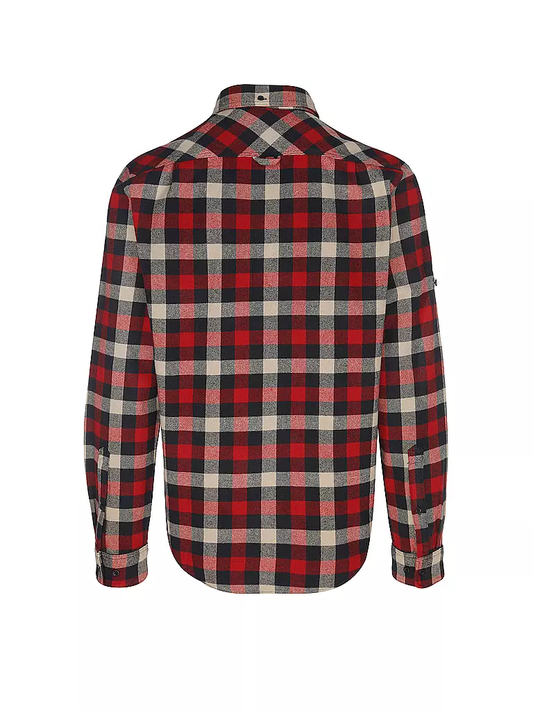 FJÄLLRÄVEN | Herren Flanellhemd Skog | dunkelrot