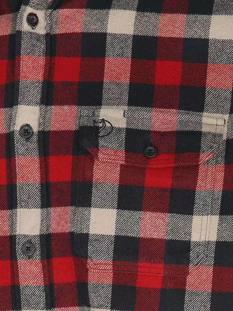 FJÄLLRÄVEN | Herren Flanellhemd Skog | dunkelrot