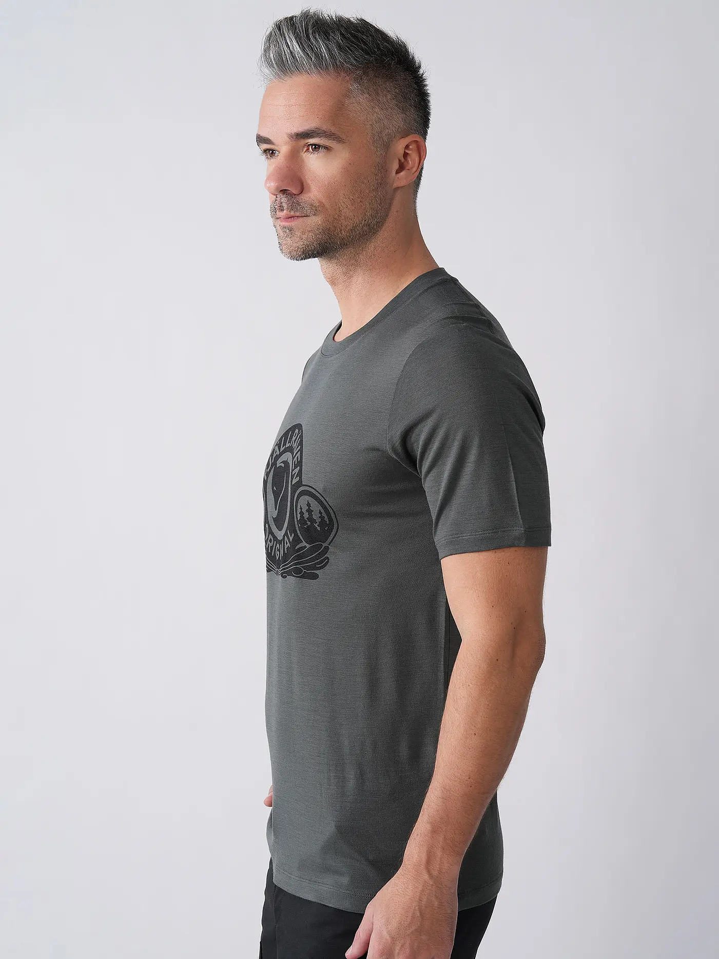 FJÄLLRÄVEN | Herren Funktionsshirt Abisko Wool Classic | grau
