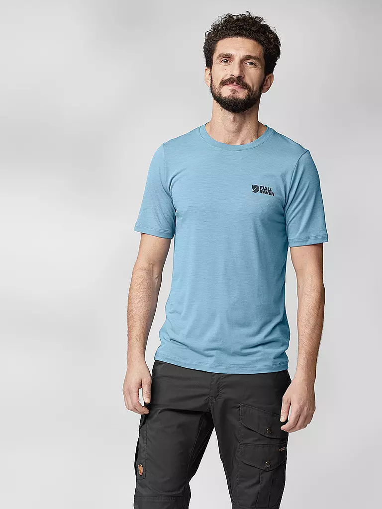 FJÄLLRÄVEN | Herren Funktionsshirt Abisko Wool | hellblau