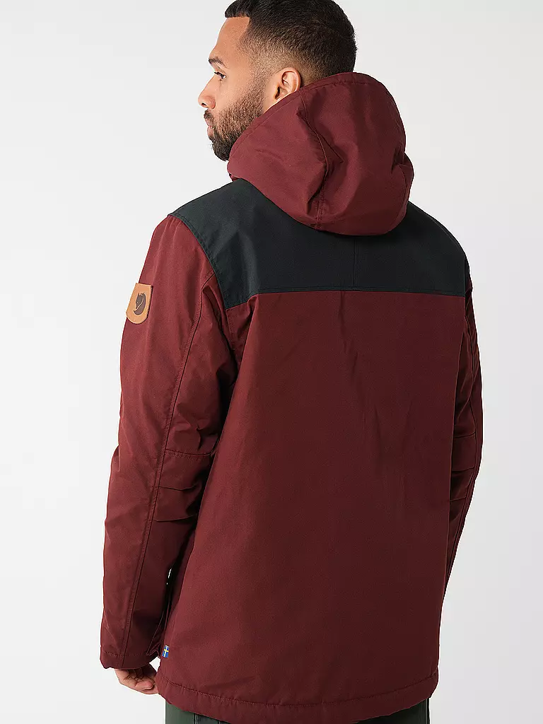 FJÄLLRÄVEN | Herren Winterparka Greenland Winter G1000 Hoodie | dunkelrot