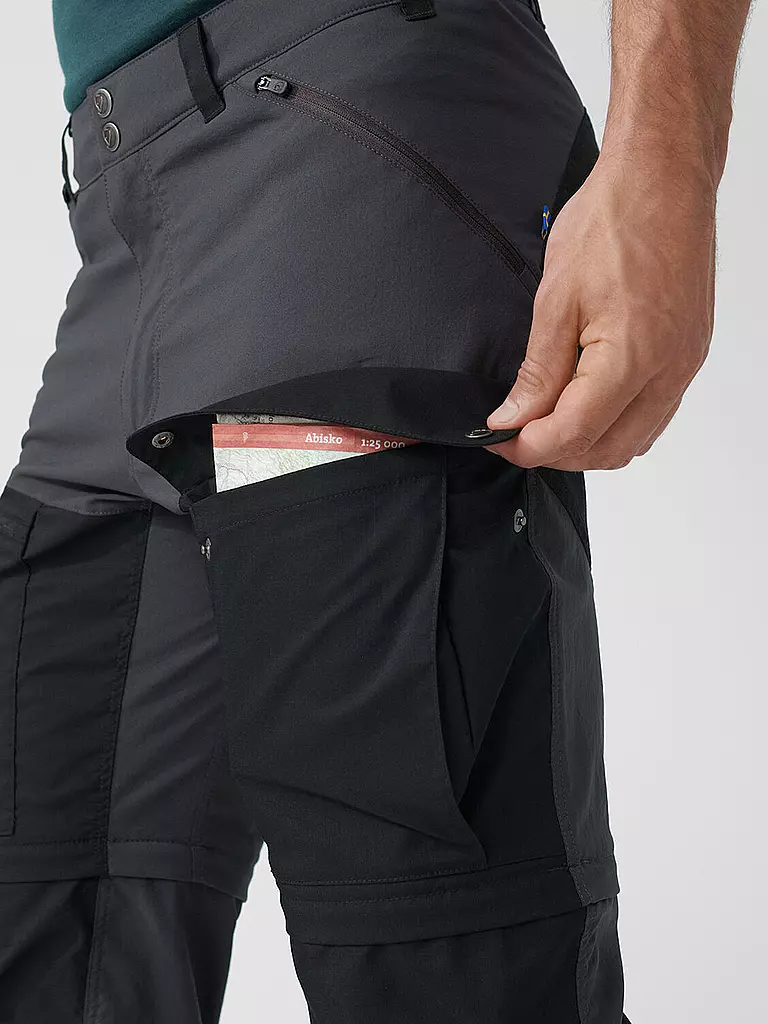 FJÄLLRÄVEN | Herren ZipOff Wanderhose Abisko Midsummer  | grau