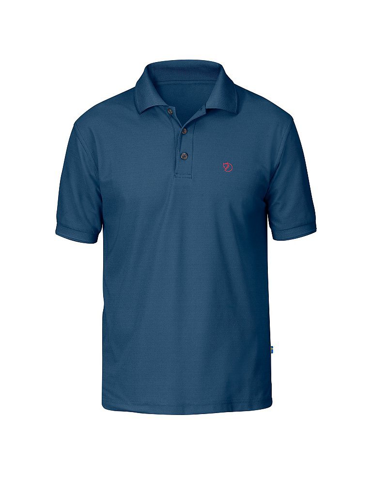 FJÄLLRÄVEN Herren Funktionspolo Crowley Pique blau | S