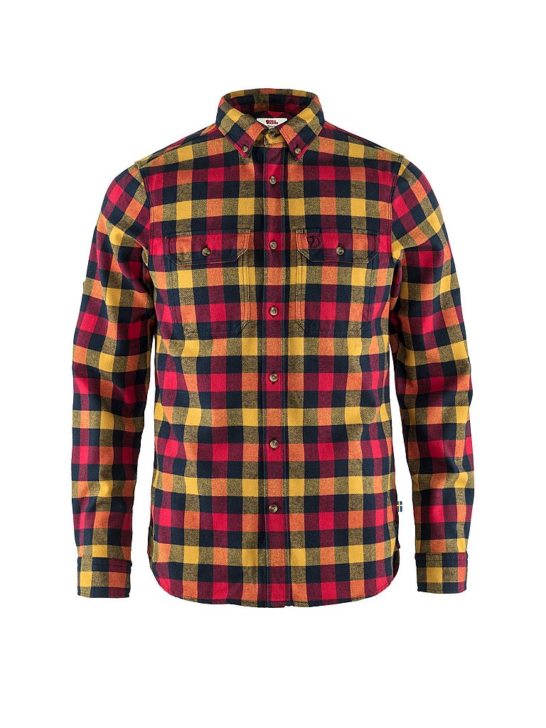 FJÄLLRÄVEN Herren Flanellhemd Skog rot | S