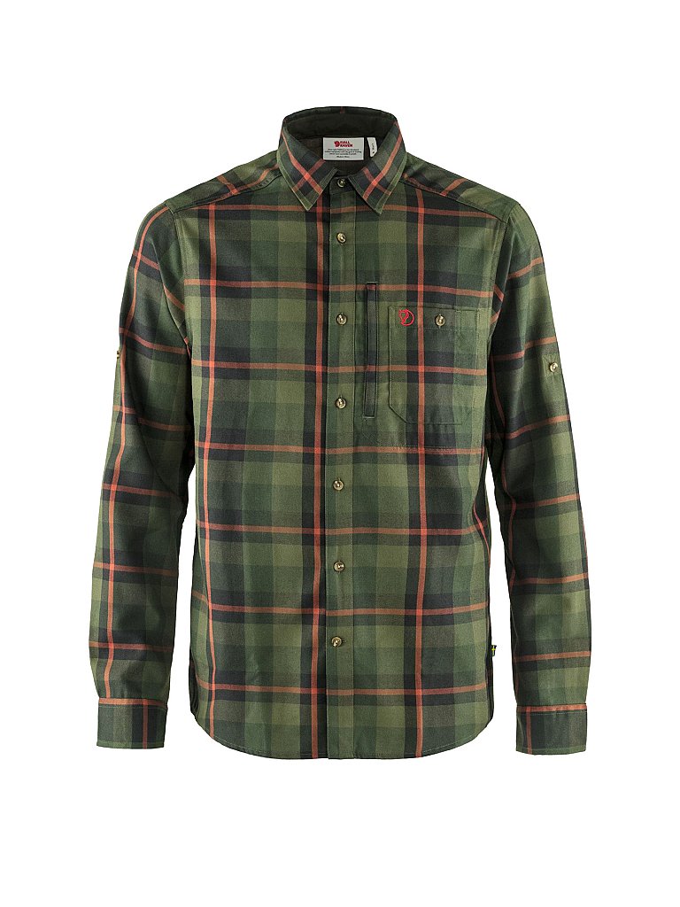 FJÄLLRÄVEN Herren Flanellhemd Fjällglim grün | S