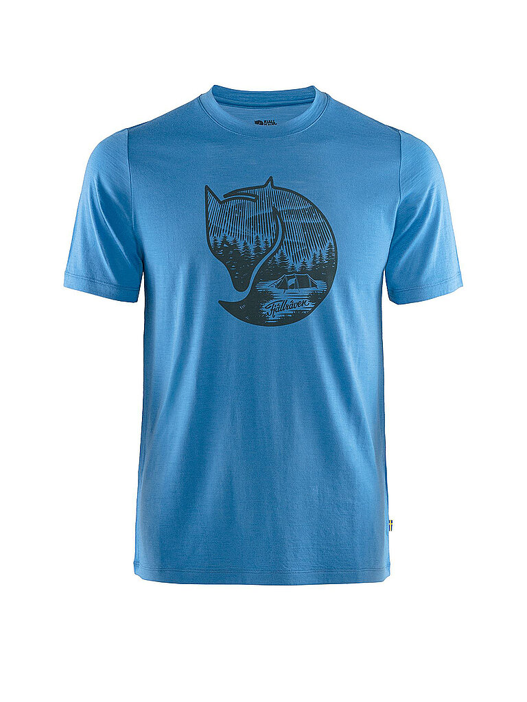 FJÄLLRÄVEN Herren Funktionsshirt Abisko Wool SS blau | S