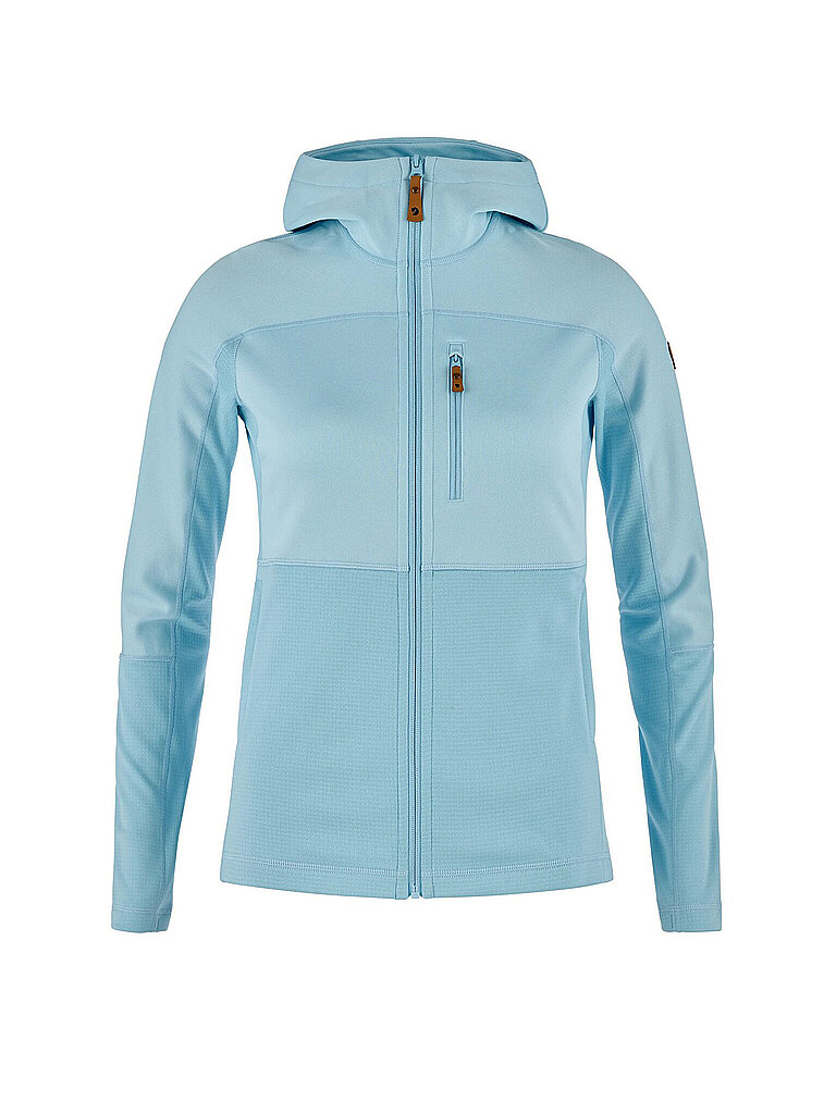 Fjällräven Damen Fleecejacke Abisko Trail Hoodie hellblau