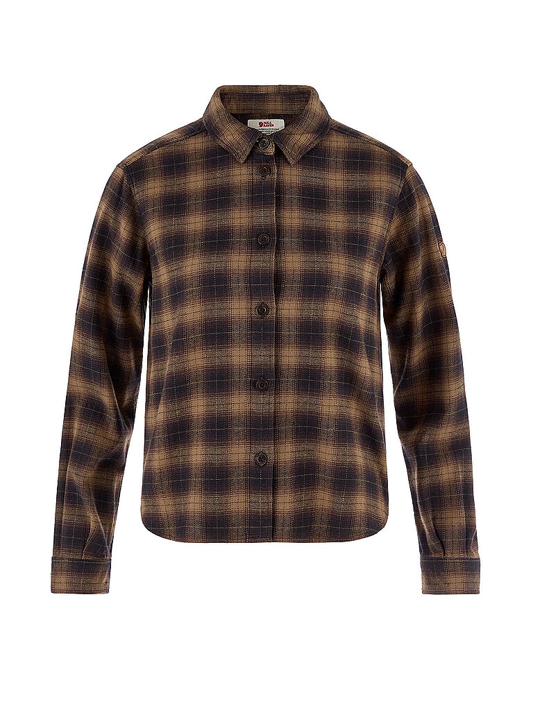 Fjällräven Damen Bluse Oevik Boxy Flannel braun