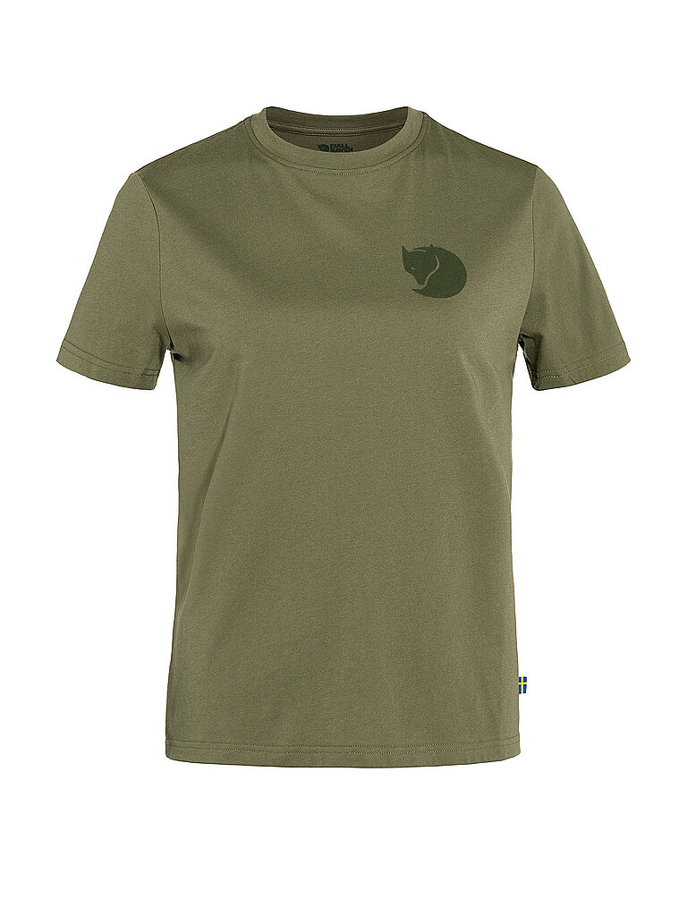 FJÄLLRÄVEN Damen Funktionsshirt Fox Boxy Logo olive | S