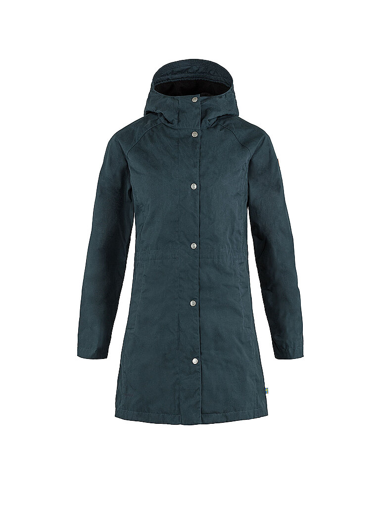 FJÄLLRÄVEN Damen Winterparka Karla Hydratic Hoodie dunkelblau | XS