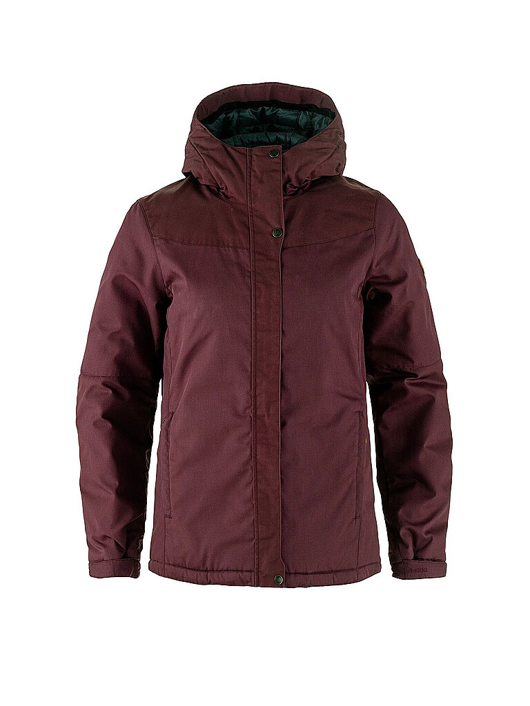 FJÄLLRÄVEN Damen Winterjacke Stina Padded G1000 Hoodie dunkelrot | L