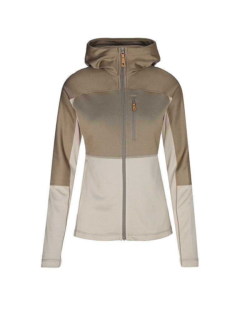 FJÄLLRÄVEN Damen Fleecejacke Abisko Trail Hoodie hellbraun | XS