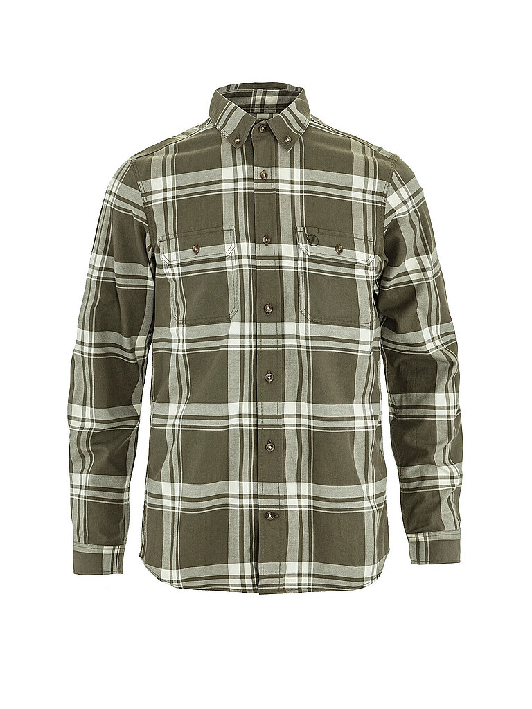 FJÄLLRÄVEN Herren Hemd Oevik Lite Flannel olive | M