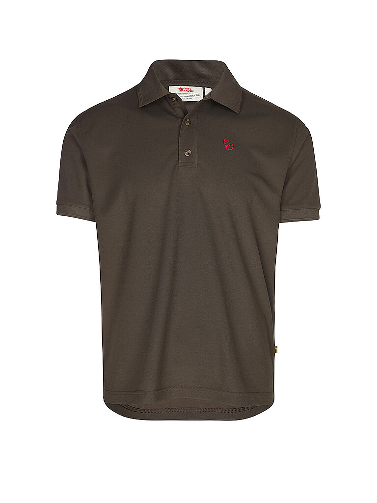 FJÄLLRÄVEN Herren Funktionspolo Crowley Pique braun | S