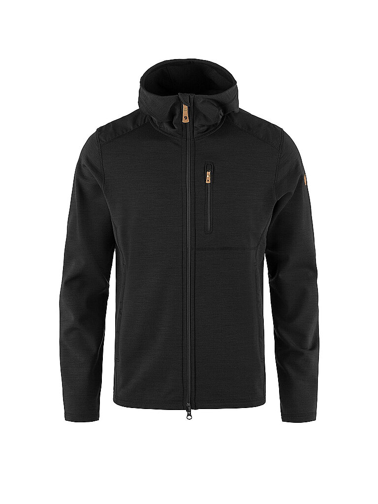 FJÄLLRÄVEN Herren Fleecejacke Keb Fleece Hoodie schwarz | M