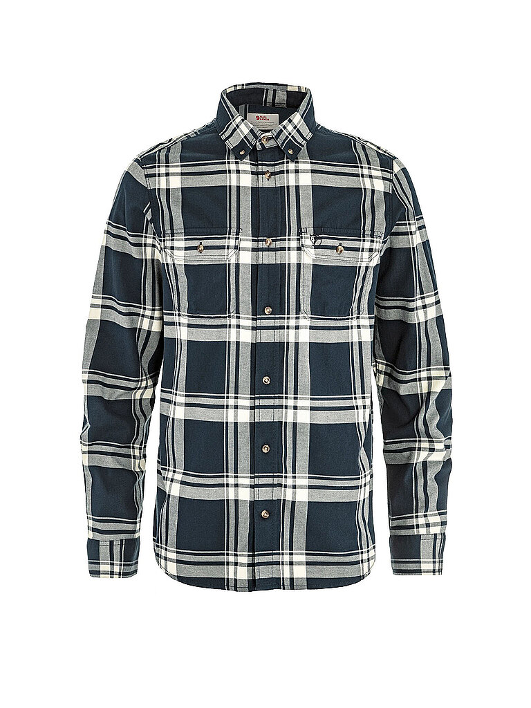 FJÄLLRÄVEN Herren Hemd Oevik Lite Flannel dunkelblau | L