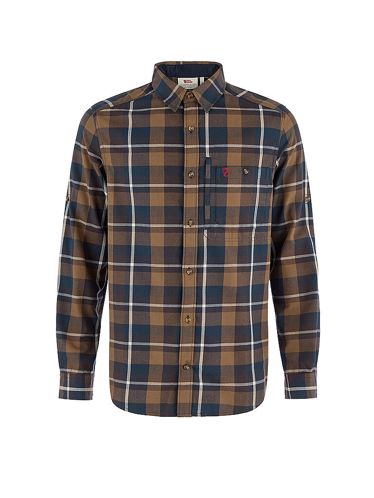 FJÄLLRÄVEN Herren Hemd Fjällglim Flannel Funktion braun | XL