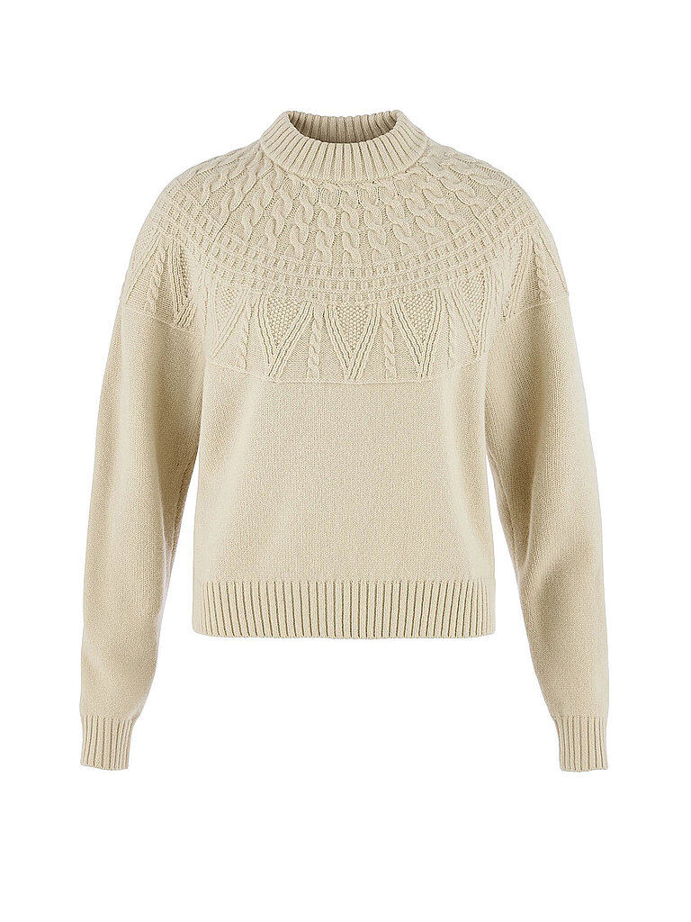 FJÄLLRÄVEN Damen Strickpullover Oevik Solid Wool beige | S