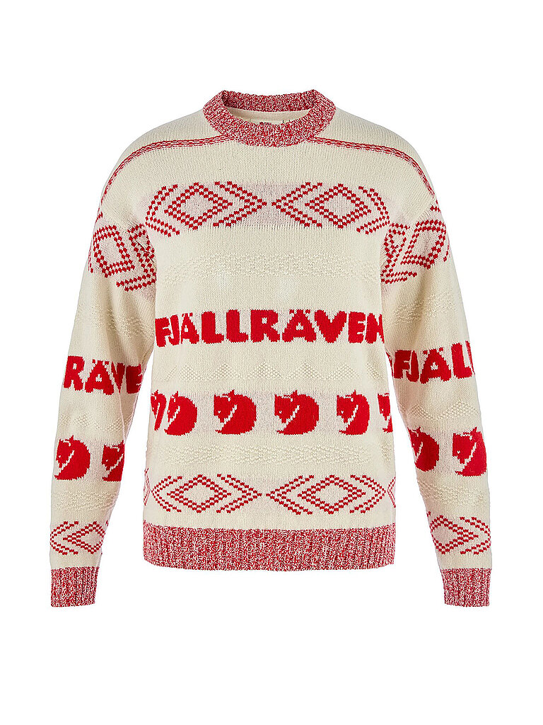 FJÄLLRÄVEN Unisex Strickpullover Jacquard Wool beige | L