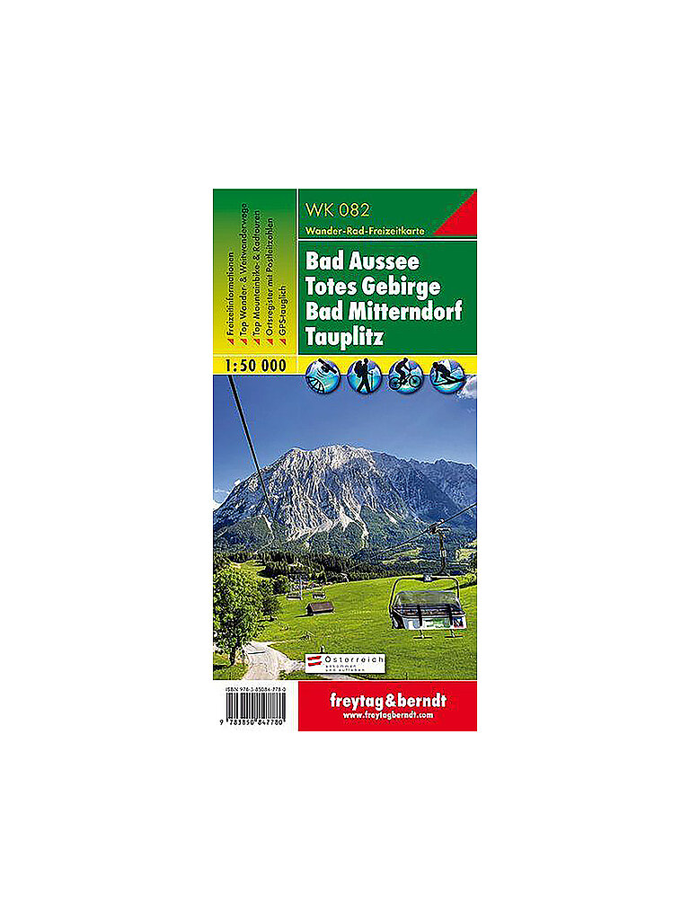 FREYTAG & BERNDT Wanderkarte WK 082 Bad Aussee - Totes Gebirge - Bad Mitterndorf - Tauplitz, 1:50.000