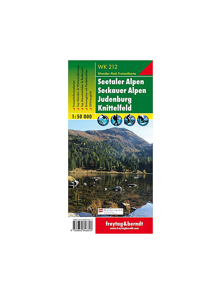FREYTAG & BERNDT Wanderkarte WK 212 Seetaler Alpen - Seckauer Alpen - Judenburg - Knittelfeld, 1:50.000