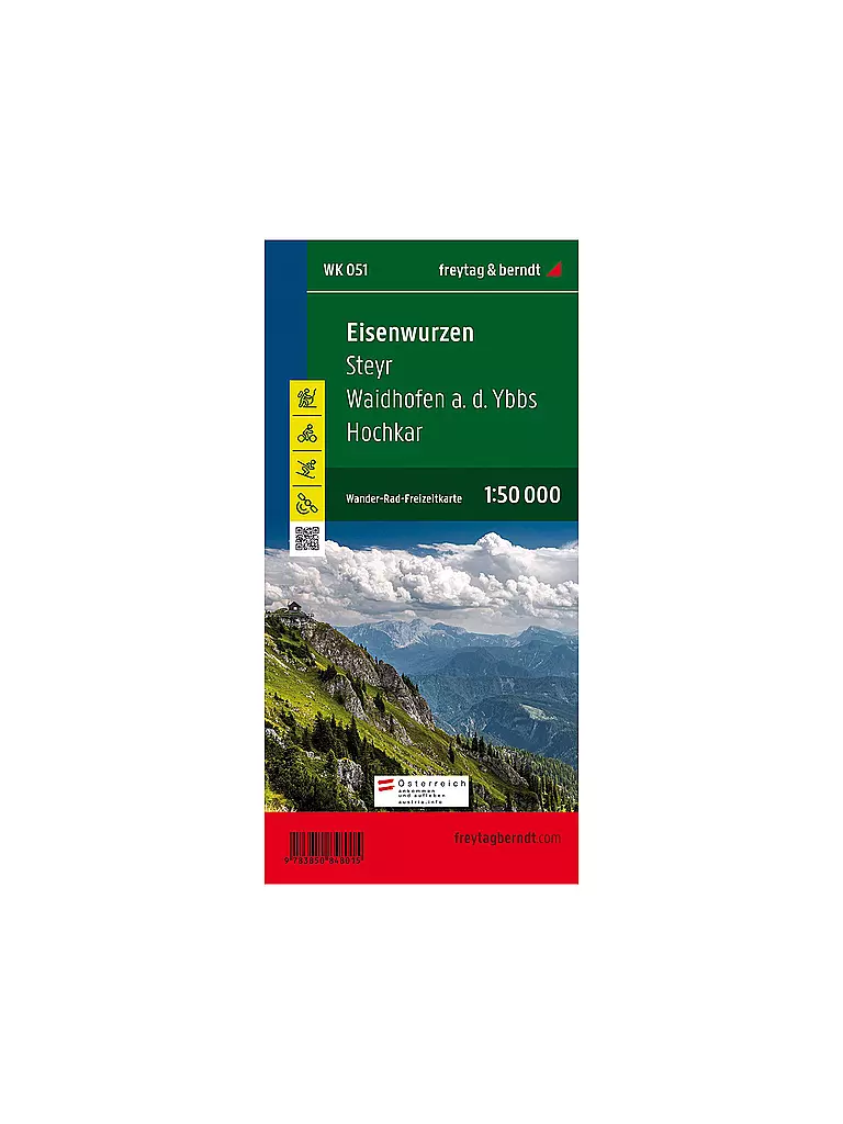 FREYTAG & BERNDT | Wanderkarte Eisenwurzen - Steyr - Waidhofen a.d. Ybbs - Hochkar Maßstab 1:50.000 | keine Farbe