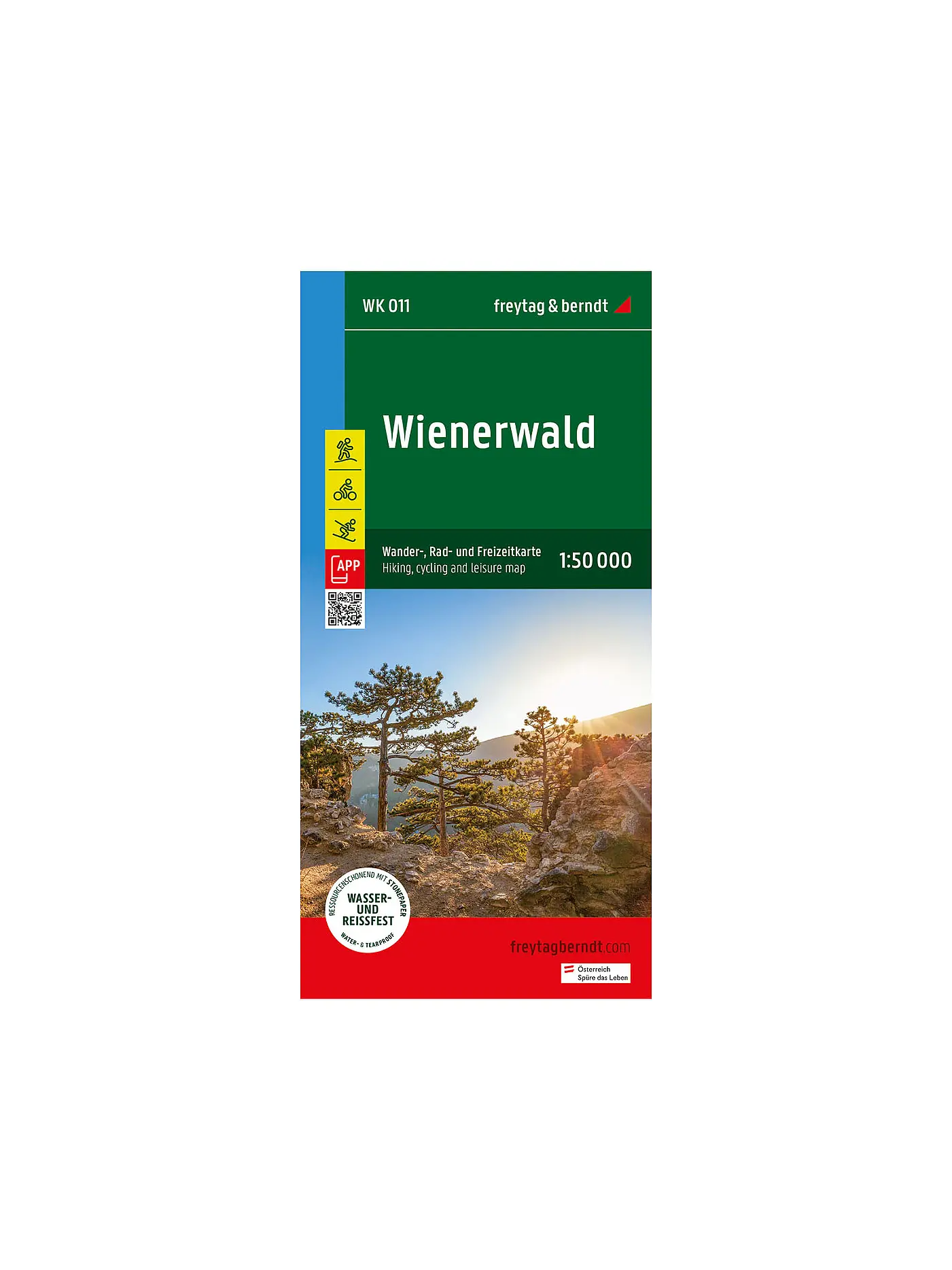 FREYTAG & BERNDT | Wanderkarte Wienerwald Maßstab 1:50.000 | keine Farbe