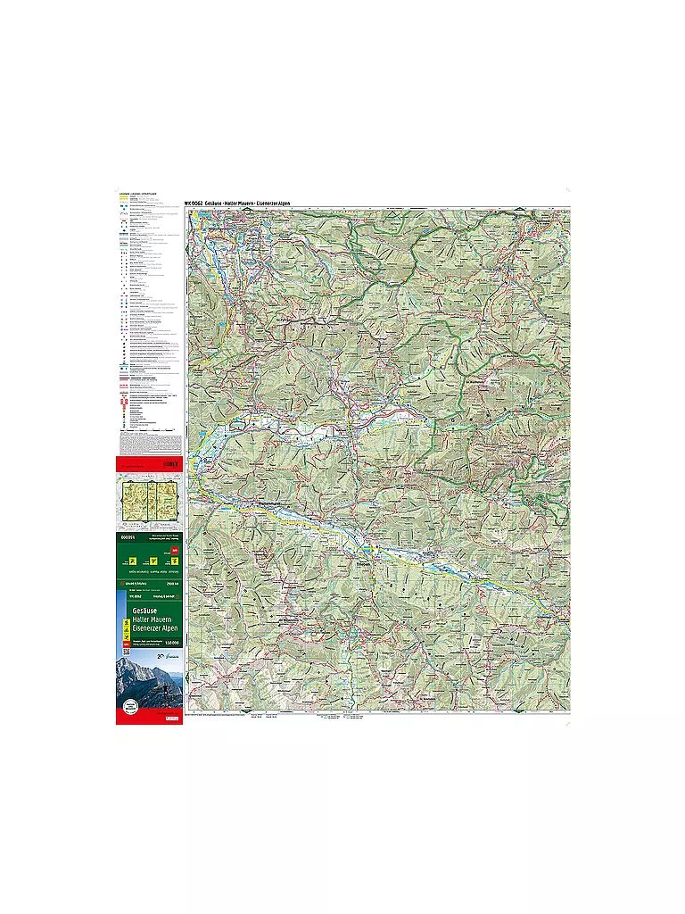 FREYTAG & BERNDT | Wanderkarte WK 0062 Gesäuse - Haller Mauern - Eisenerzer Alpen, 1:50.000 | 