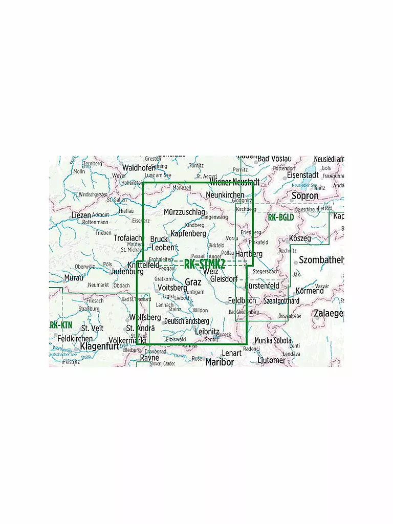 FREYTAG & BERNDT | Bikeline Radkarte RK-STMK2, Oststeiermark, Südsteiermark 1:100.000 | keine Farbe