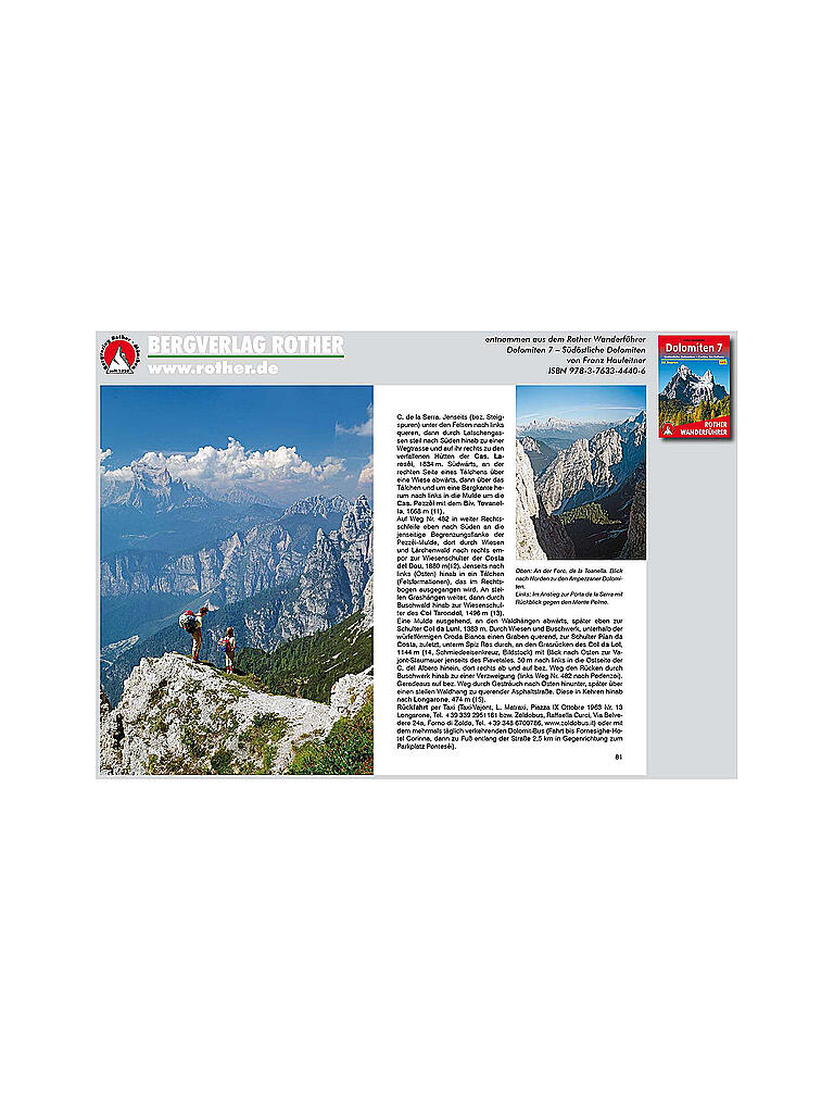 FREYTAG & BERNDT | Rother Wanderführer Dolomiten 7 | keine Farbe