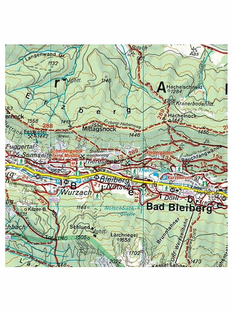 FREYTAG & BERNDT | Wanderkarte Faaker See-Ossiacher See-Villach-Dreiländereck-Unteres Gailtal, 1:50.000 | keine Farbe