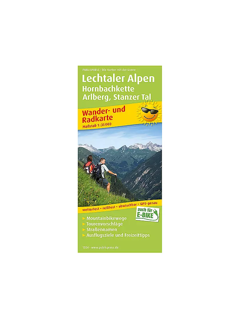 FREYTAG & BERNDT | Wanderkarte Lechtaler Alpen, Hornbachkette Maßstab 1:35.000 | keine Farbe