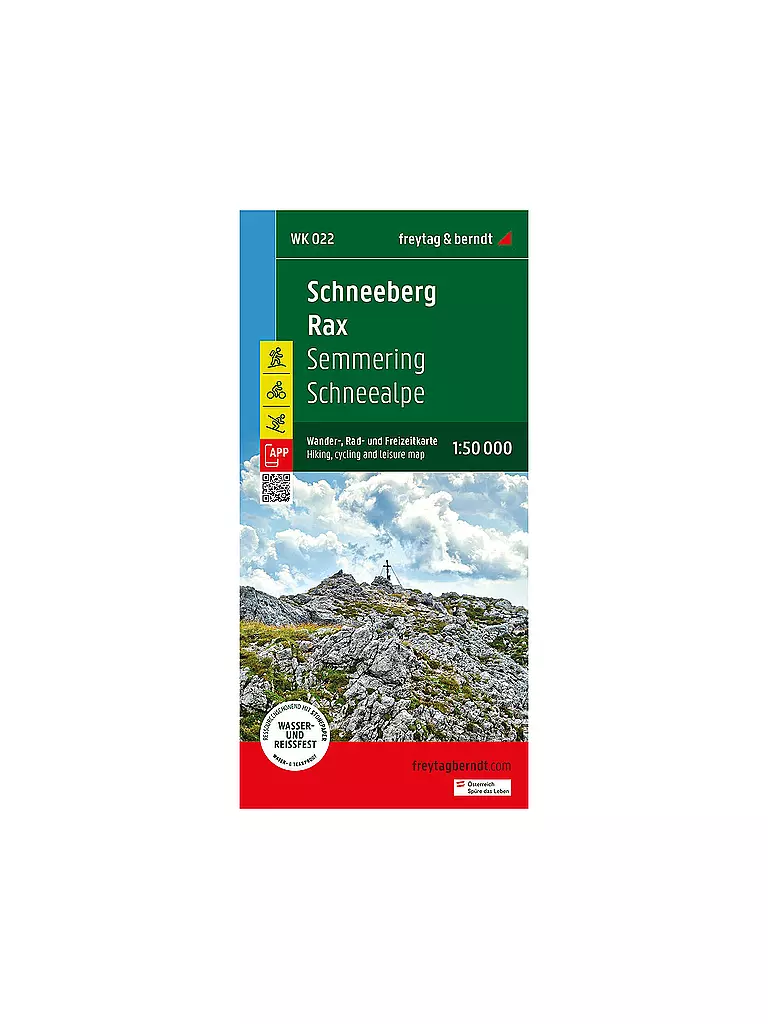 FREYTAG & BERNDT | Wanderkarte WK 022-24 Schneeberg - Rax, 1:50.000 | keine Farbe