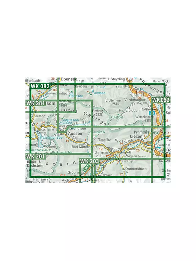 FREYTAG & BERNDT | Wanderkarte WK 082 Bad Aussee - Totes Gebirge - Bad Mitterndorf - Tauplitz, 1:50.000 | keine Farbe