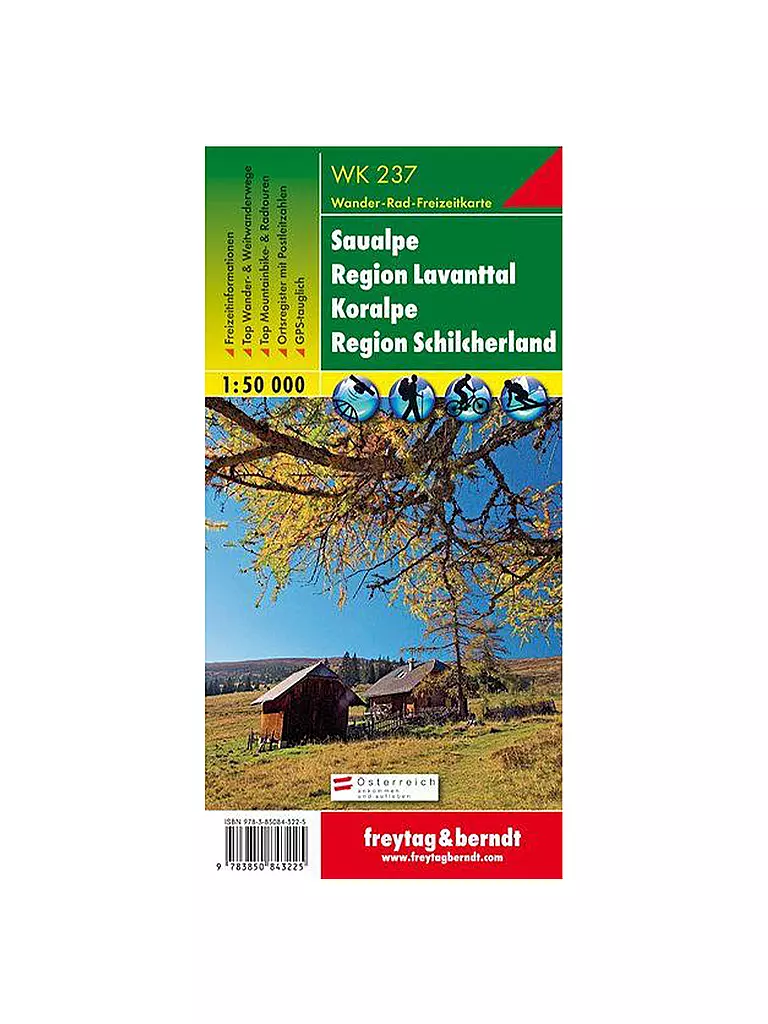 FREYTAG & BERNDT | Wanderkarte WK 237 Saualpe-Region Lavanttal-Koralpe-Region Schilcherland, 1:50.000 | keine Farbe