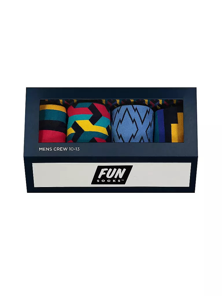 FUN SOCKS | Herren Socken-Geschenkset 4er Pkg. | bunt