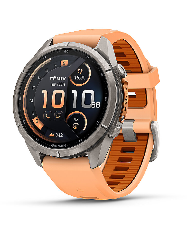 GARMIN GPS-Multisport-Smartwatch Fenix 9 Pro InReach Shell Pink/Autumn Orange 43mm orange