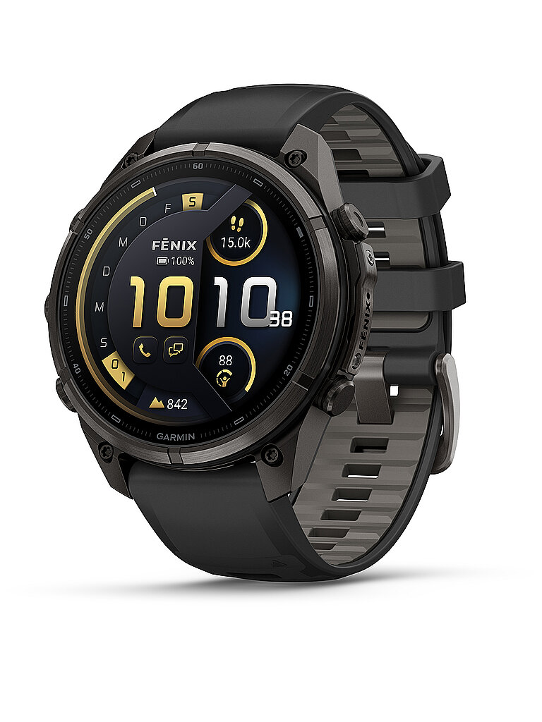 GARMIN GPS-Multisport-Smartwatch Fenix 9 Pro InReach Schwarz/Kieselgrau 47mm schwarz